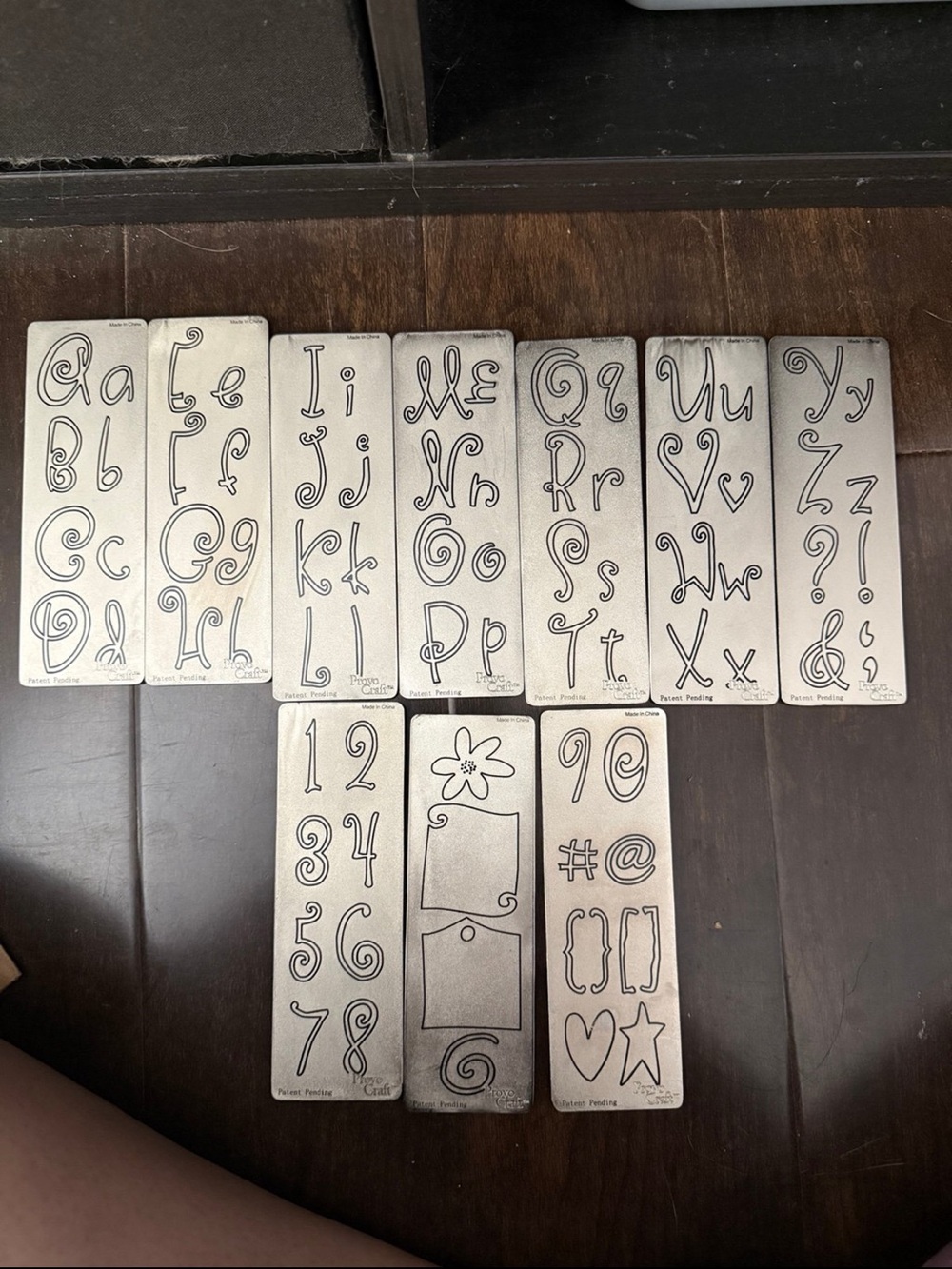 Provo cut Cuttlebug Die Cut - Curls and Swirls alphabet